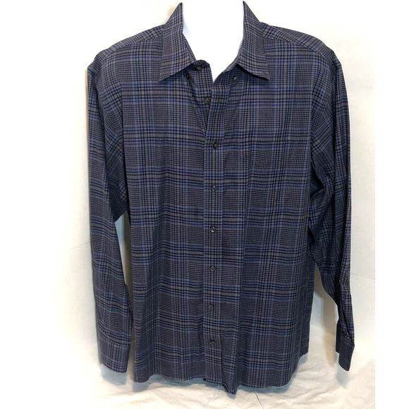 Joseph A Banks Travelor's Collection Mens Tailored Fit Butten Up Shirt Size XL - Picture 1 of 10